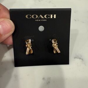 Coach Gold Knot Earrings